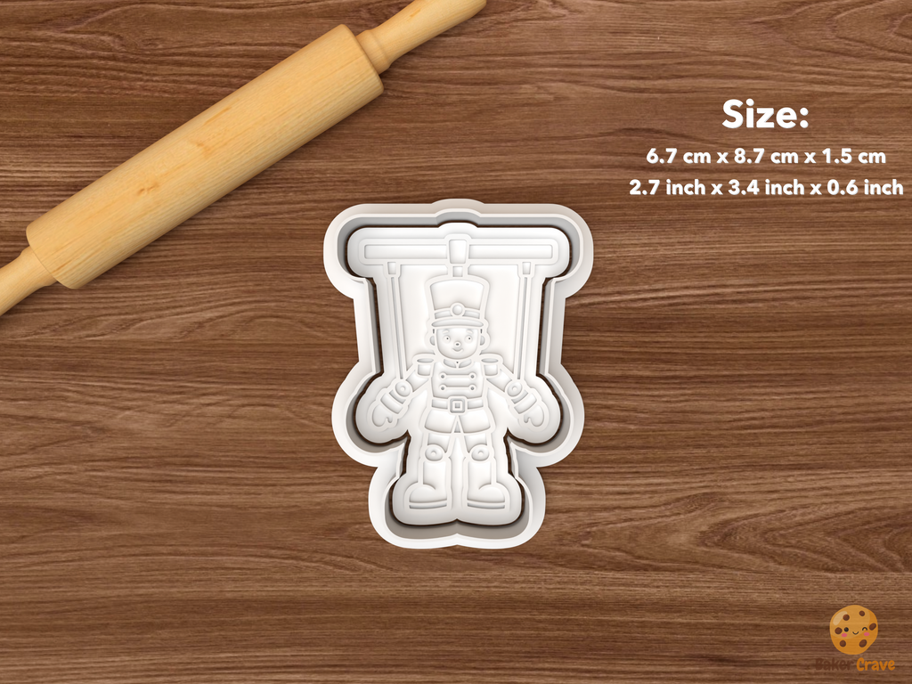 Christmas Marionette Theatre Cookie Cutter Set STL File - single nutcracker soldier marionette