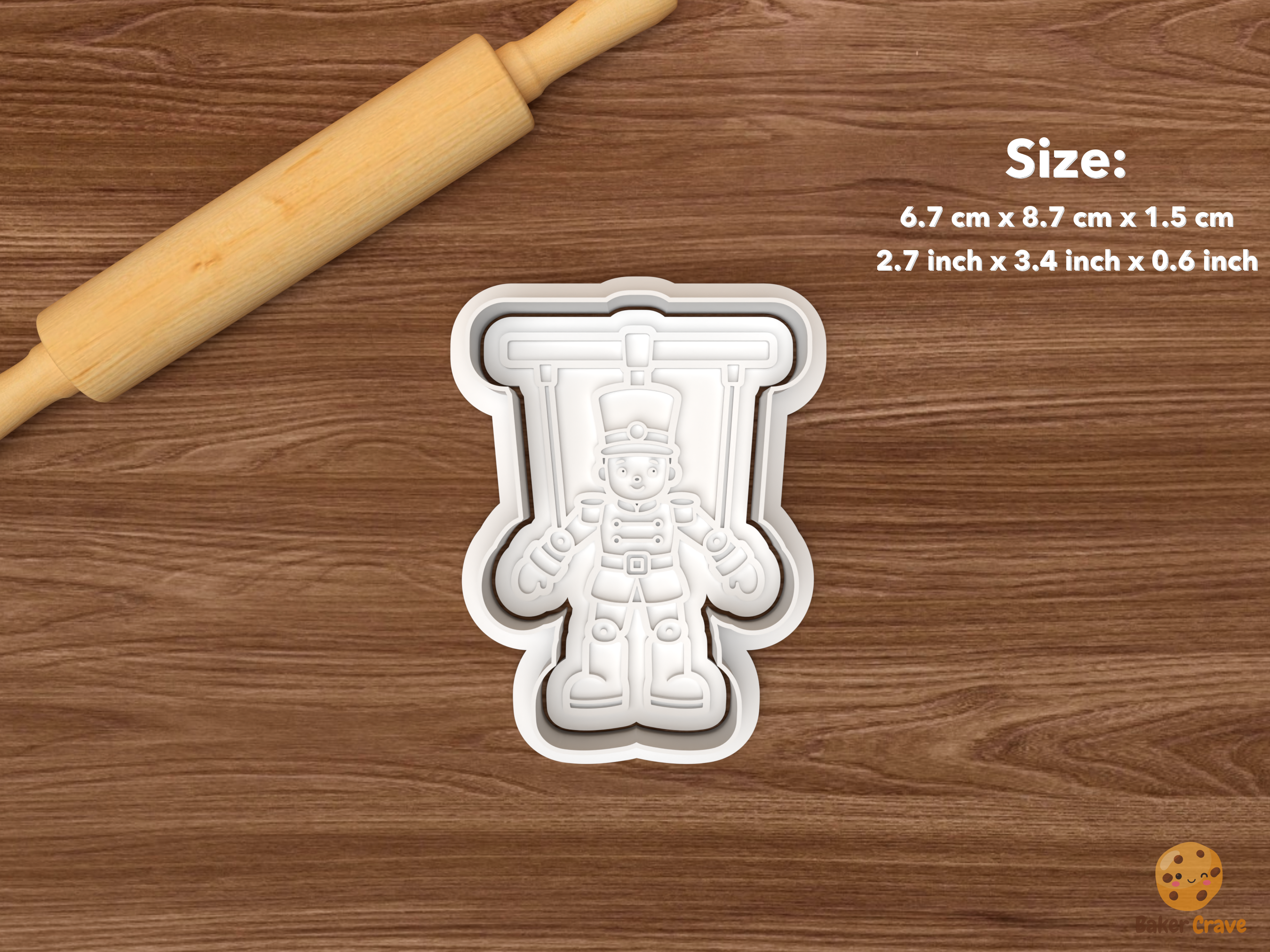 Christmas Marionette Theatre Cookie Cutter Set STL File - single nutcracker soldier marionette