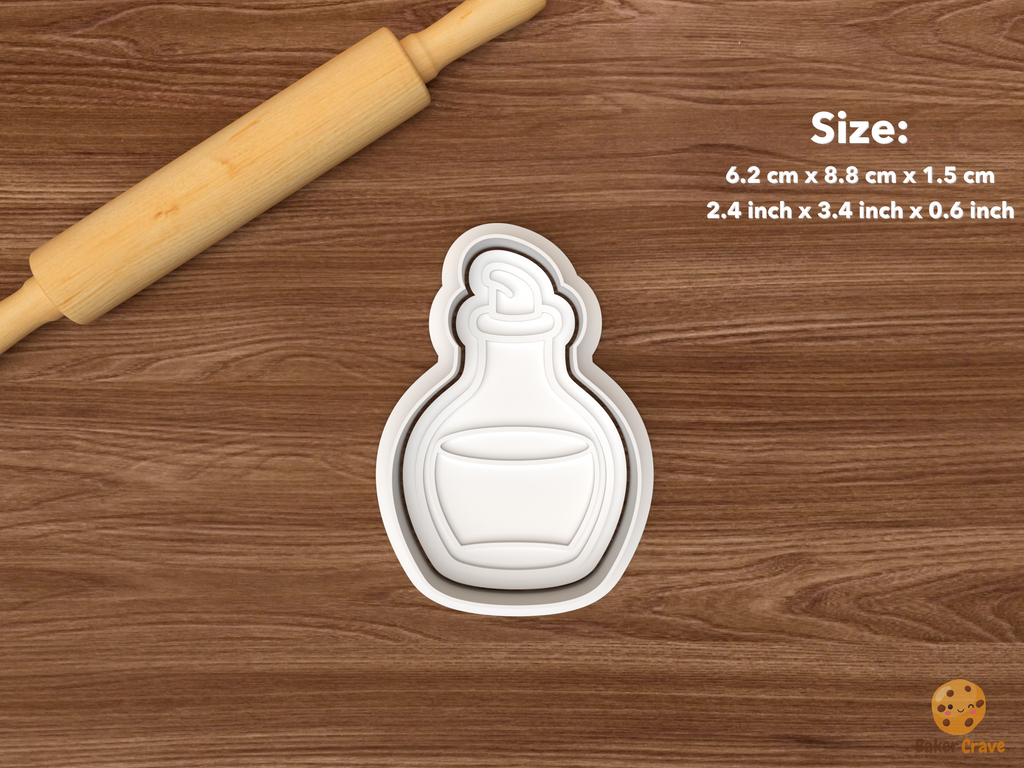 Olive Oil Deli Cookie Cutter Set STL File - single olive oil bottle