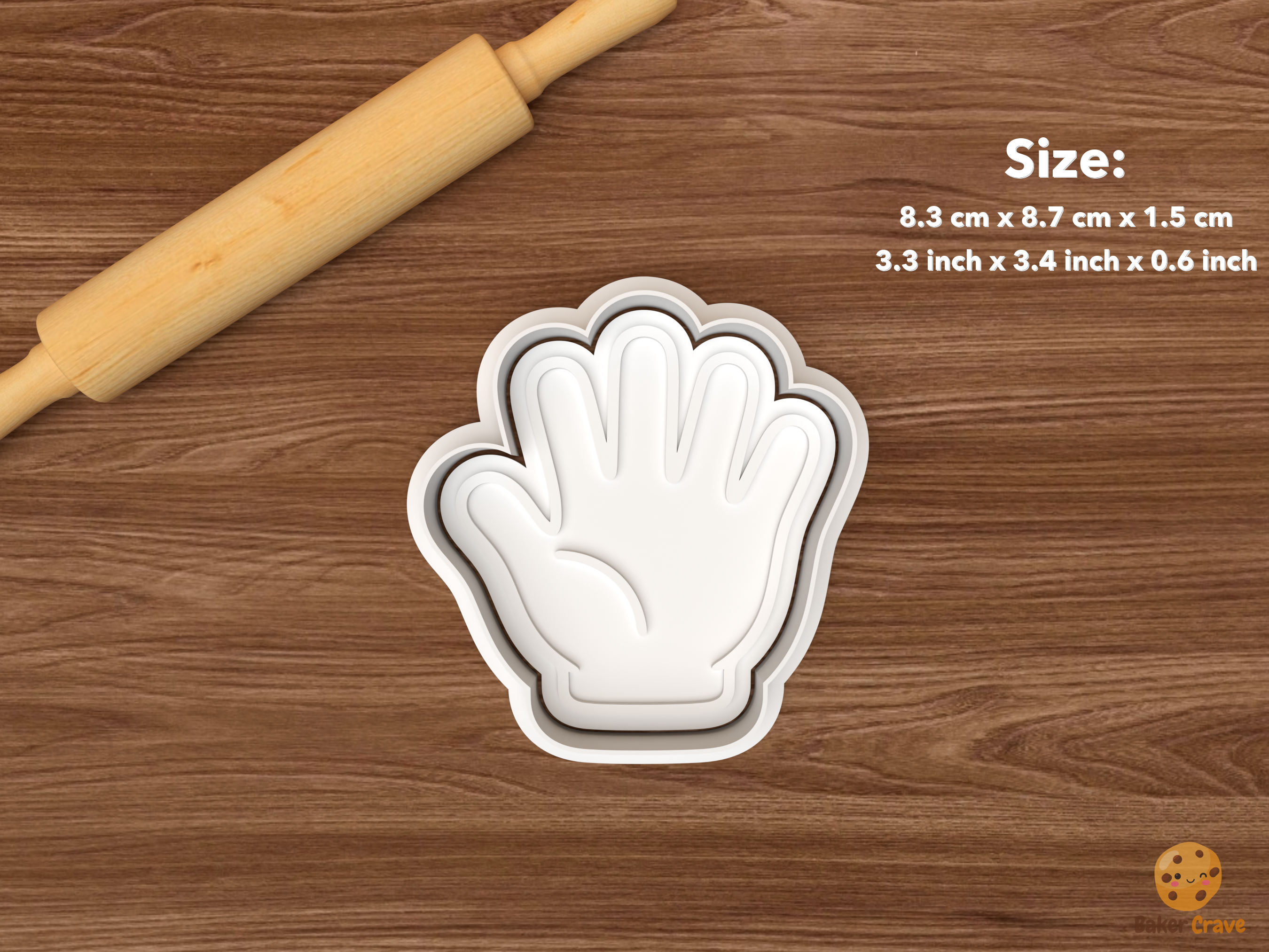 Occupational Therapy Cookie Cutter Set STL File - single open hand