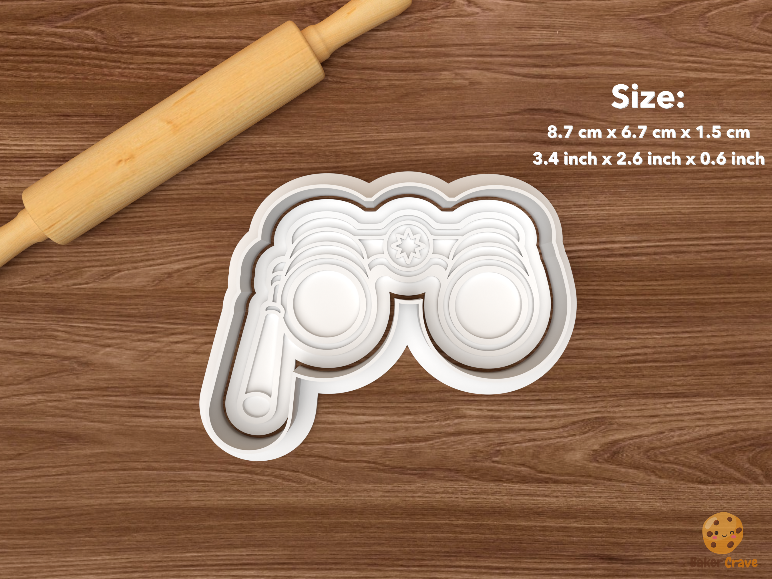 Christmas Opera Night Cookie Cutter Set STL File - single opera glasses