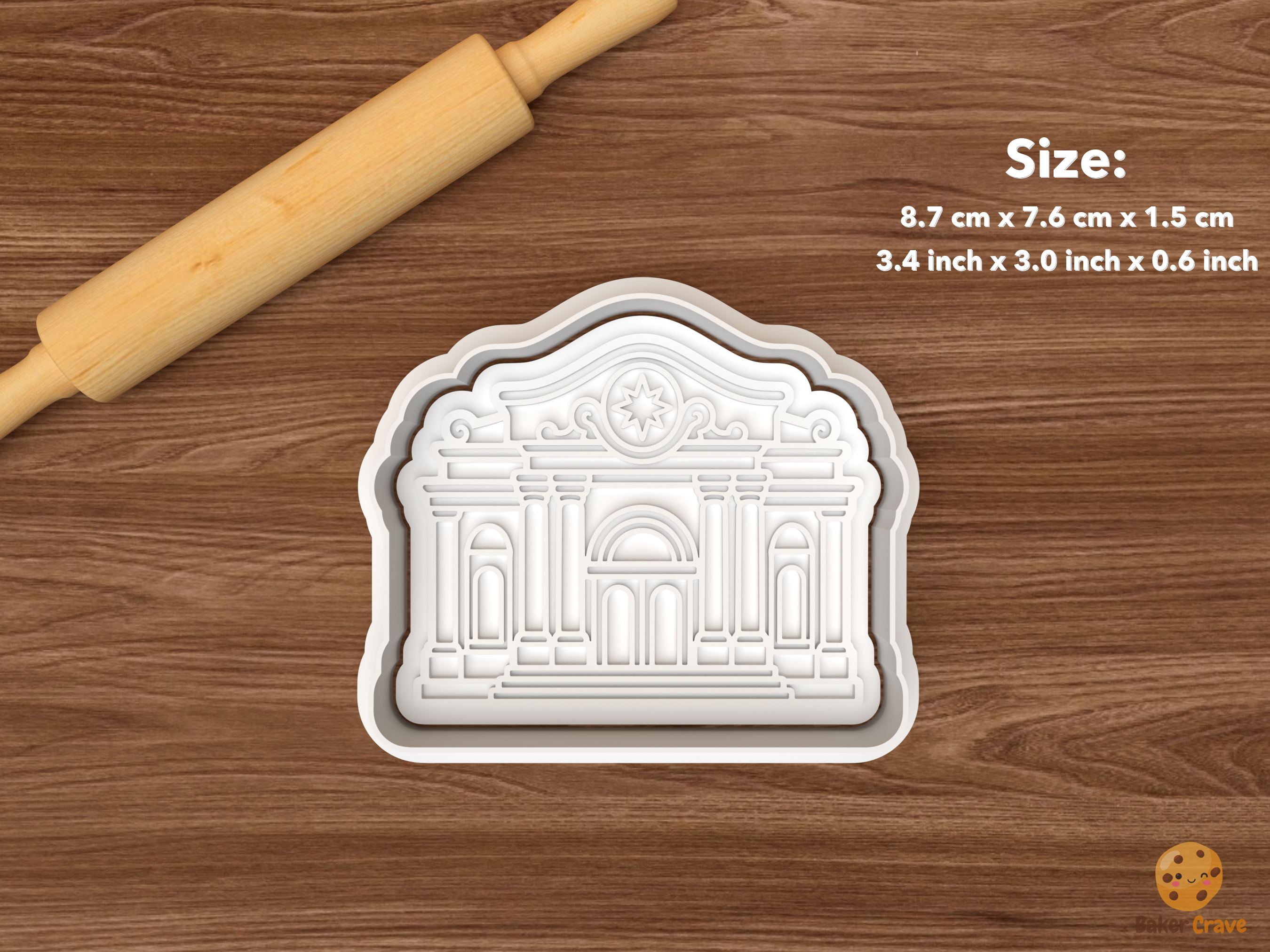 Christmas Opera Night Cookie Cutter Set STL File - single opera house facade