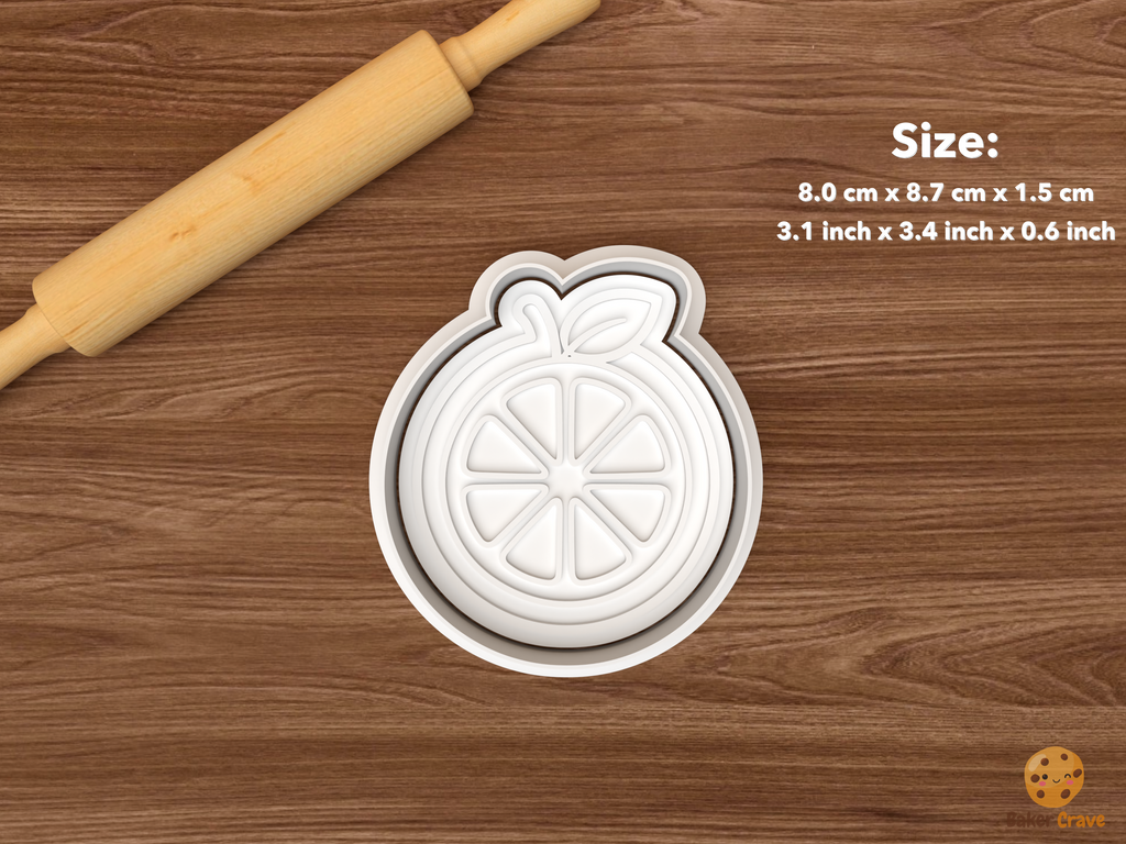 Little Cutie Baby Shower Cookie Cutter Set STL File - single orange slice