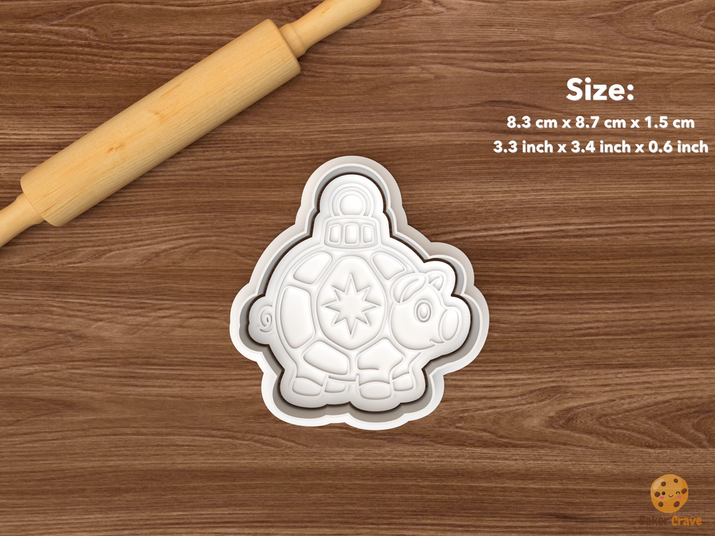 Czech Golden Pig Christmas Cookie Cutter Set STL File - single ornament golden pig