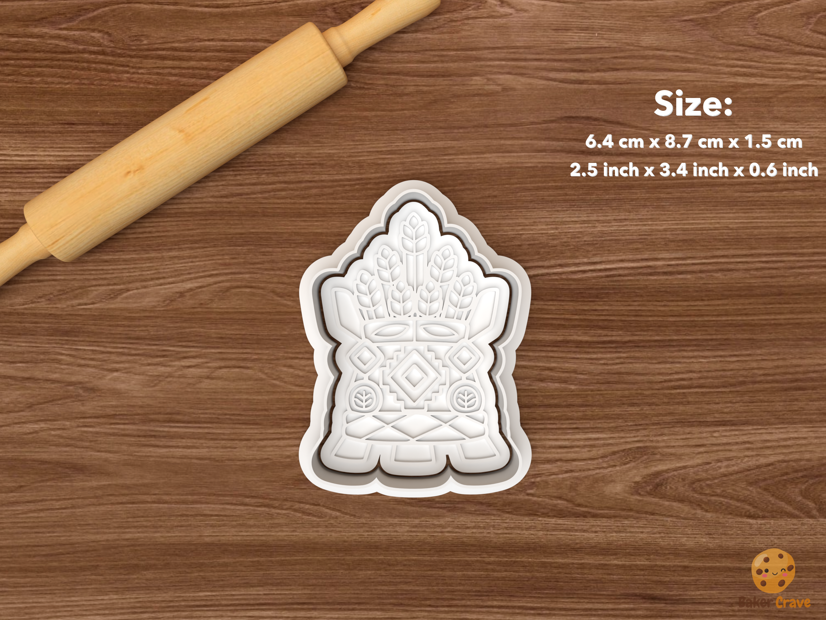 Ukrainian Didukh Christmas Cookie Cutter Set STL File - single ornamented didukh wheat arrangement