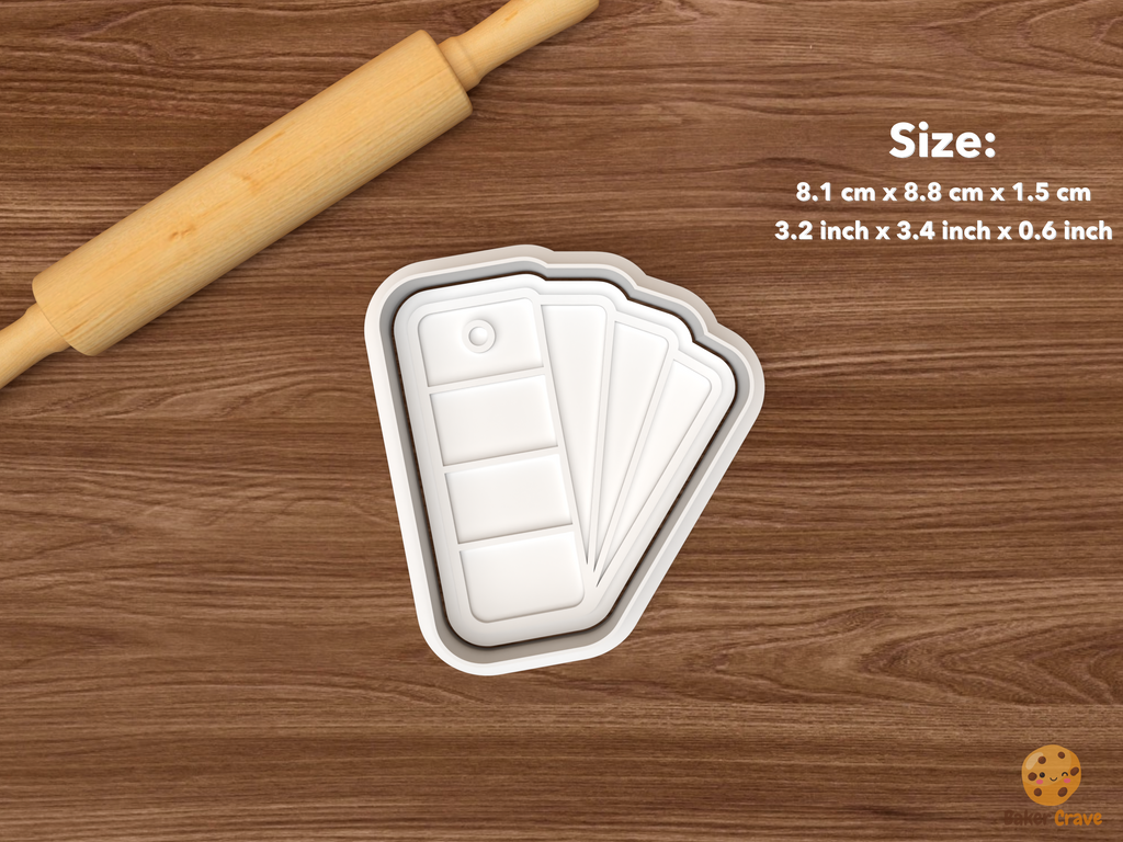 Interior Designer Cookie Cutter Set STL File - single paint swatches
