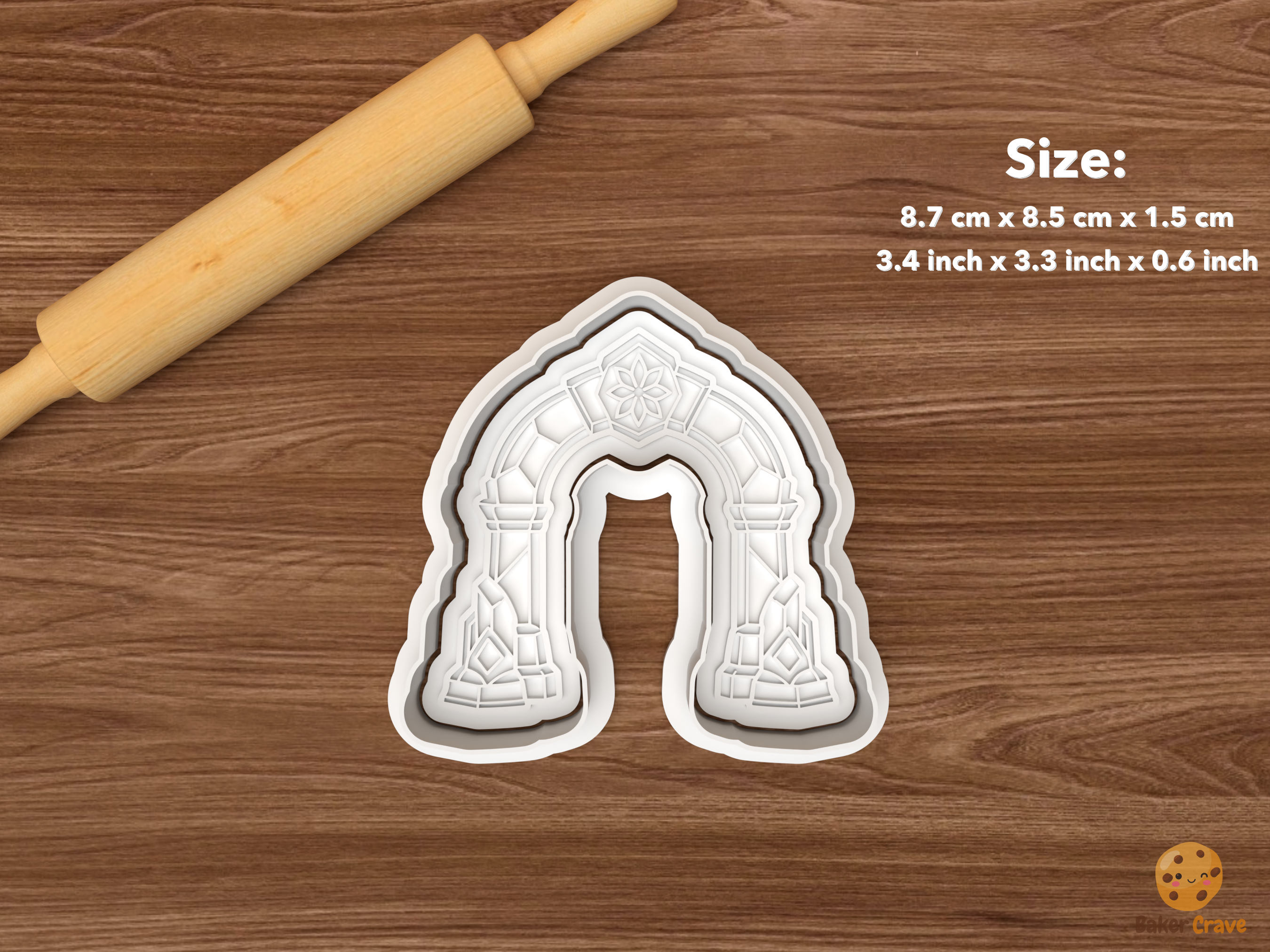 Christmas Ice Palace Cookie Cutter Set STL File - single palace archway