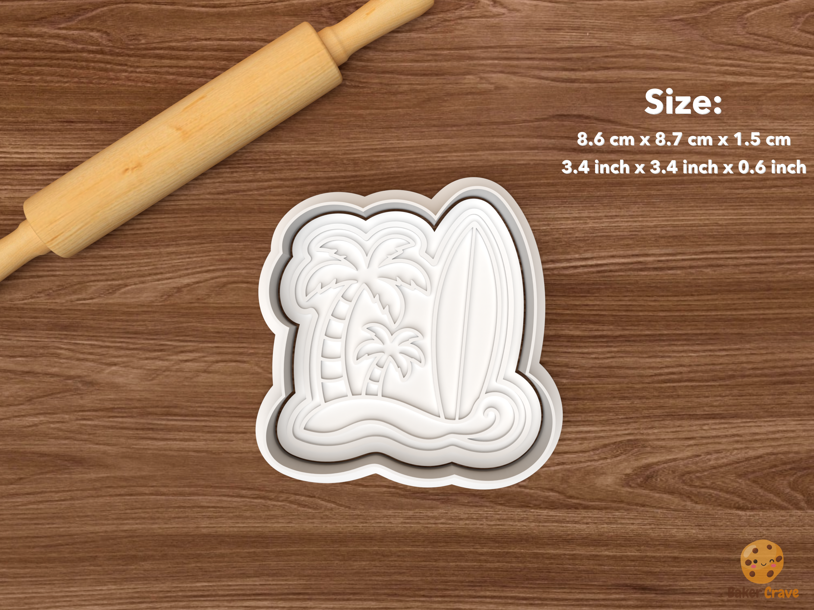 Tropical Hawaii Cookie Cutter Set STL File