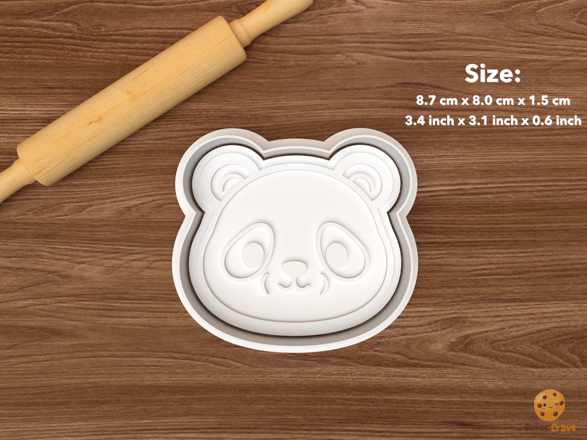 Kawaii Giant Panda Cookie Cutter Set STL File