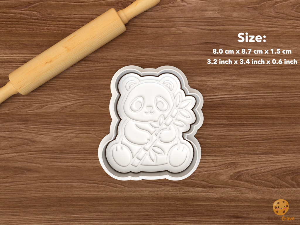 Kawaii Giant Panda Cookie Cutter Set STL File