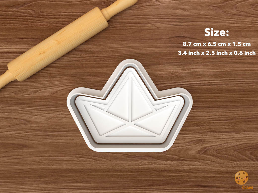 Origami Paper Craft Cookie Cutter Set STL File - single paper boat