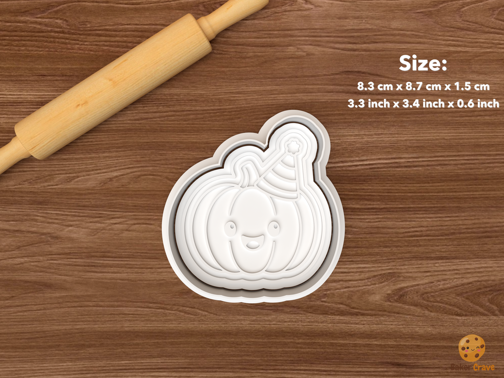 First Boo Birthday Cookie Cutter Set STL File - single party pumpkin