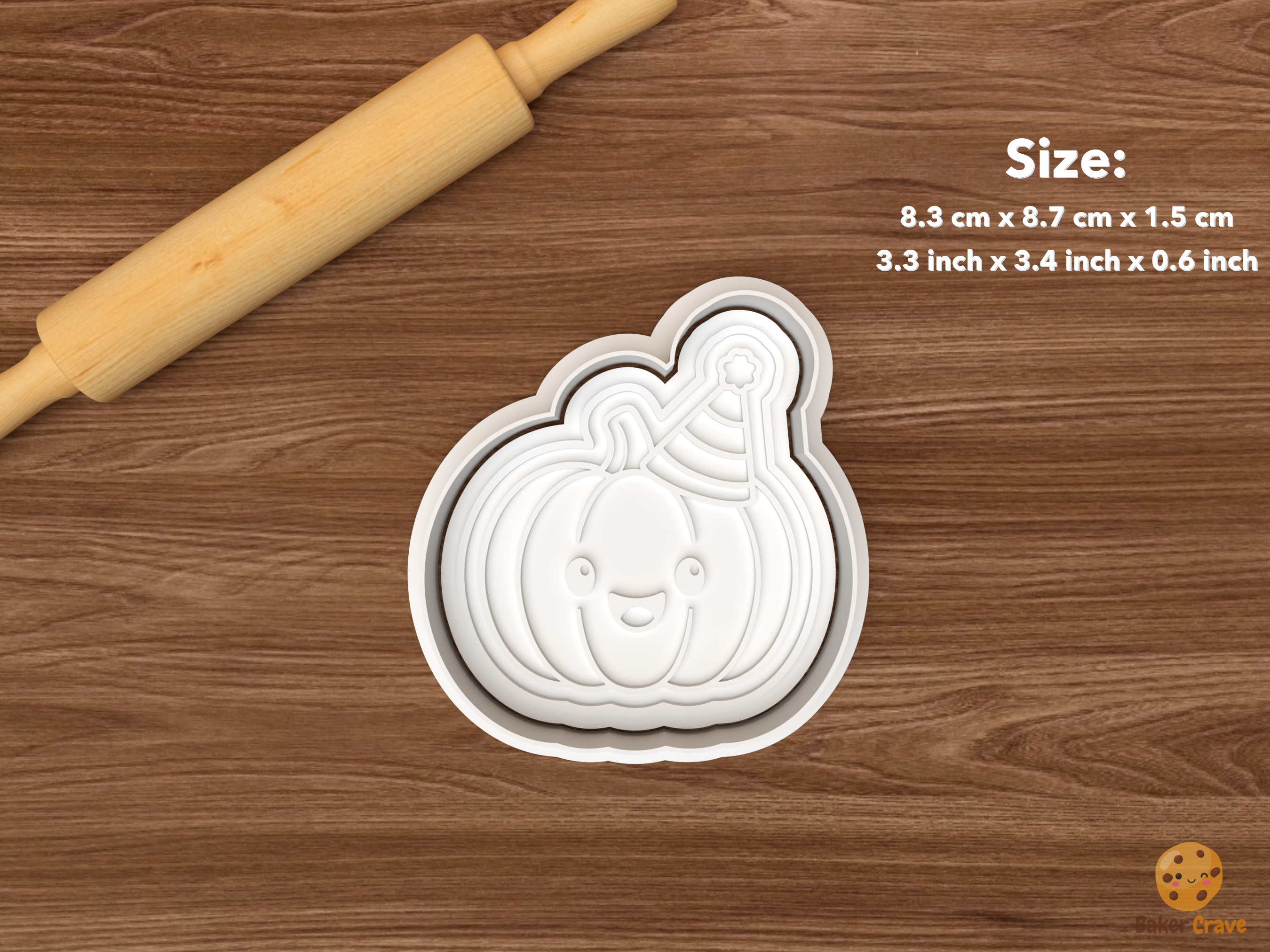 First Boo Birthday Cookie Cutter Set STL File - single party pumpkin