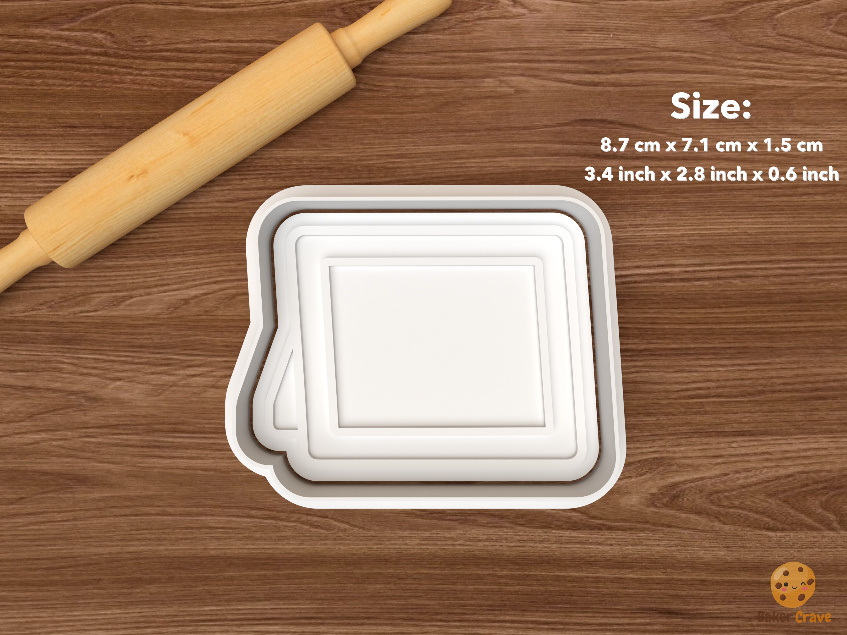 Photographer Cookie Cutter Set STL File - single photo frame