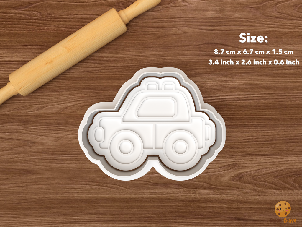 Toy Construction Vehicles Cookie Cutter Set STL File - single pickup truck