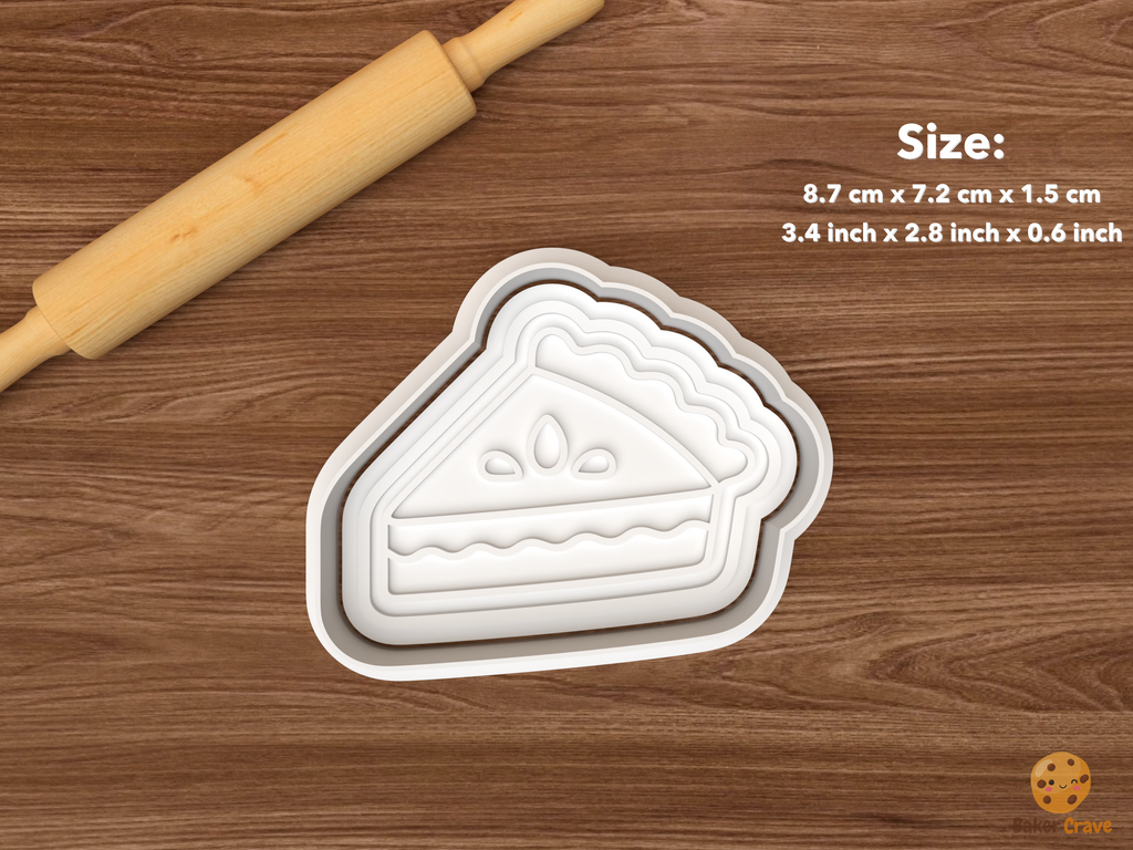 Baking Kitchen Cookie Cutter Set STL File - single pie slice