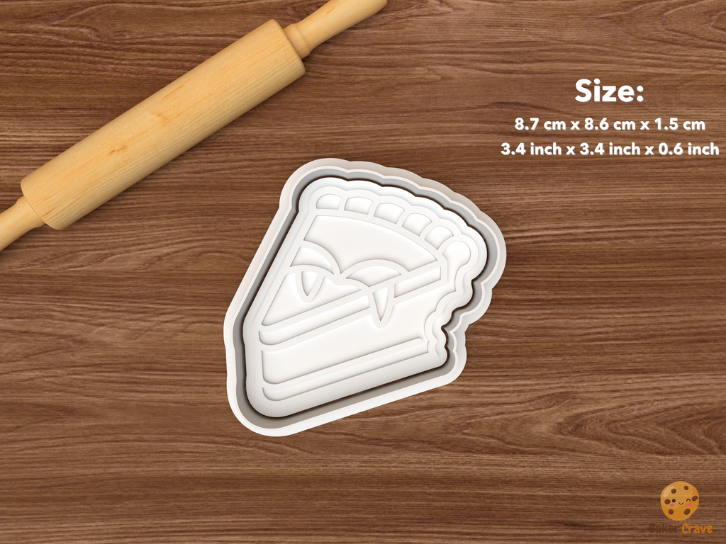 Halloween Pie Cookie Cutter Set STL File - single pie slice