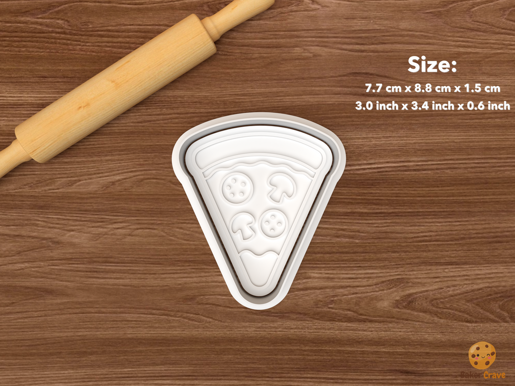 Pizza Night Cookie Cutter Set STL File - single pizza slice