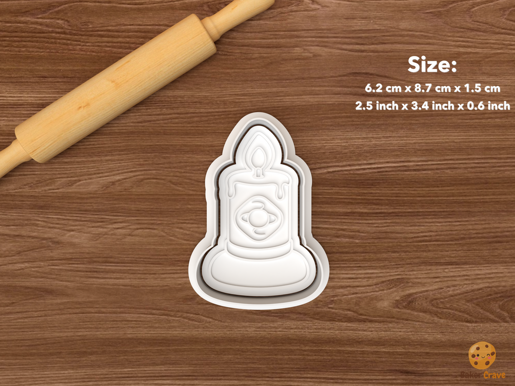 Atomic Kitsch Christmas Cookie Cutter Set STL File - single planet candle