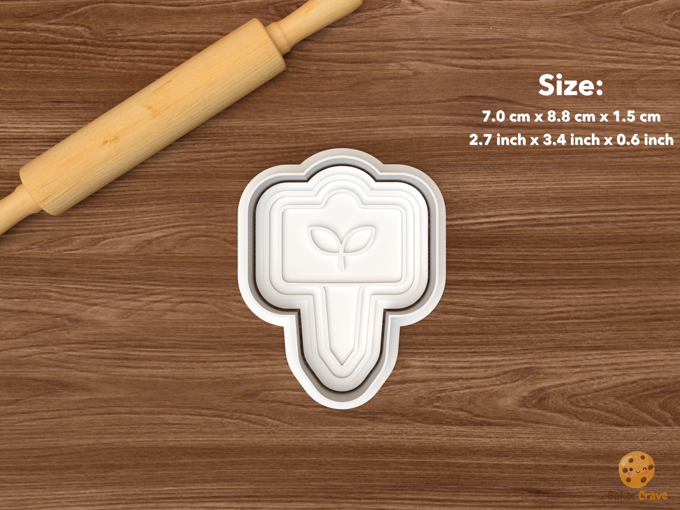Plant Lover Cookie Cutter Set STL File - single plant marker