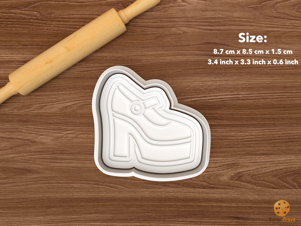 Disco Party Cookie Cutter Set STL File - single platform shoe