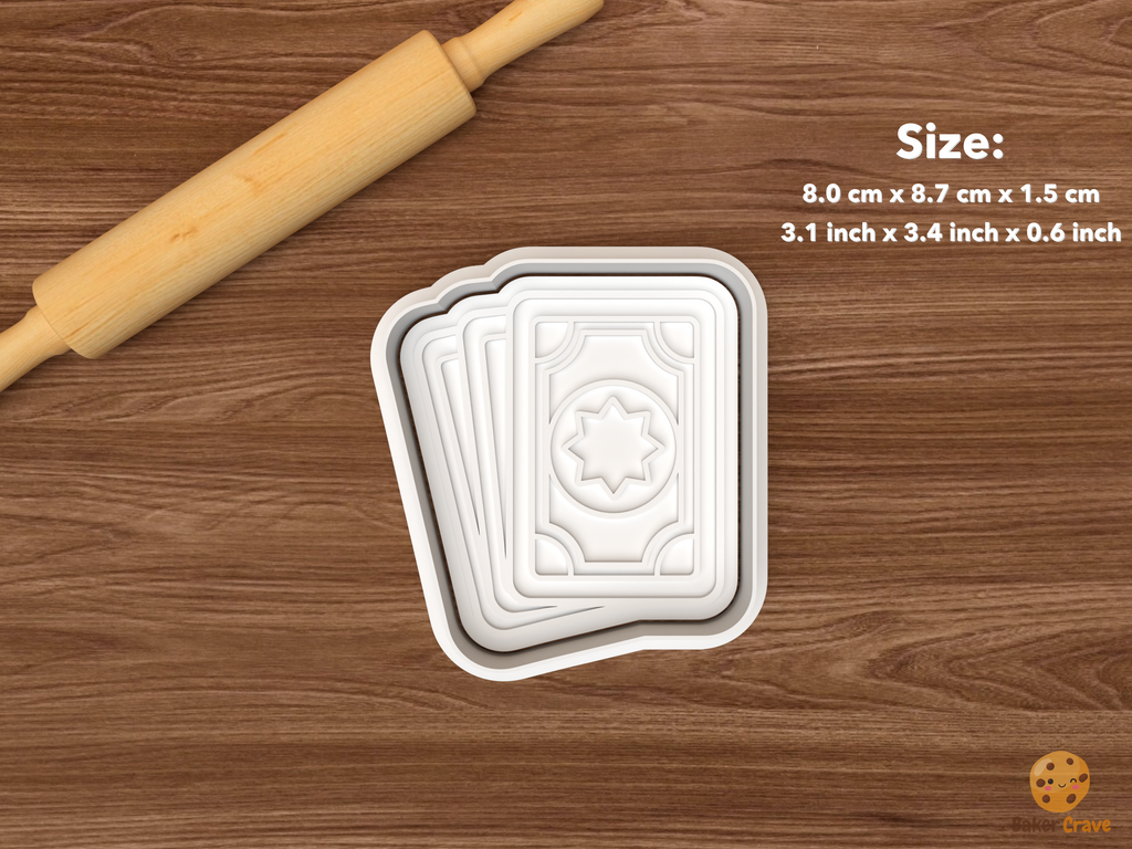 Board Game Night Cookie Cutter Set STL File - single playing cards