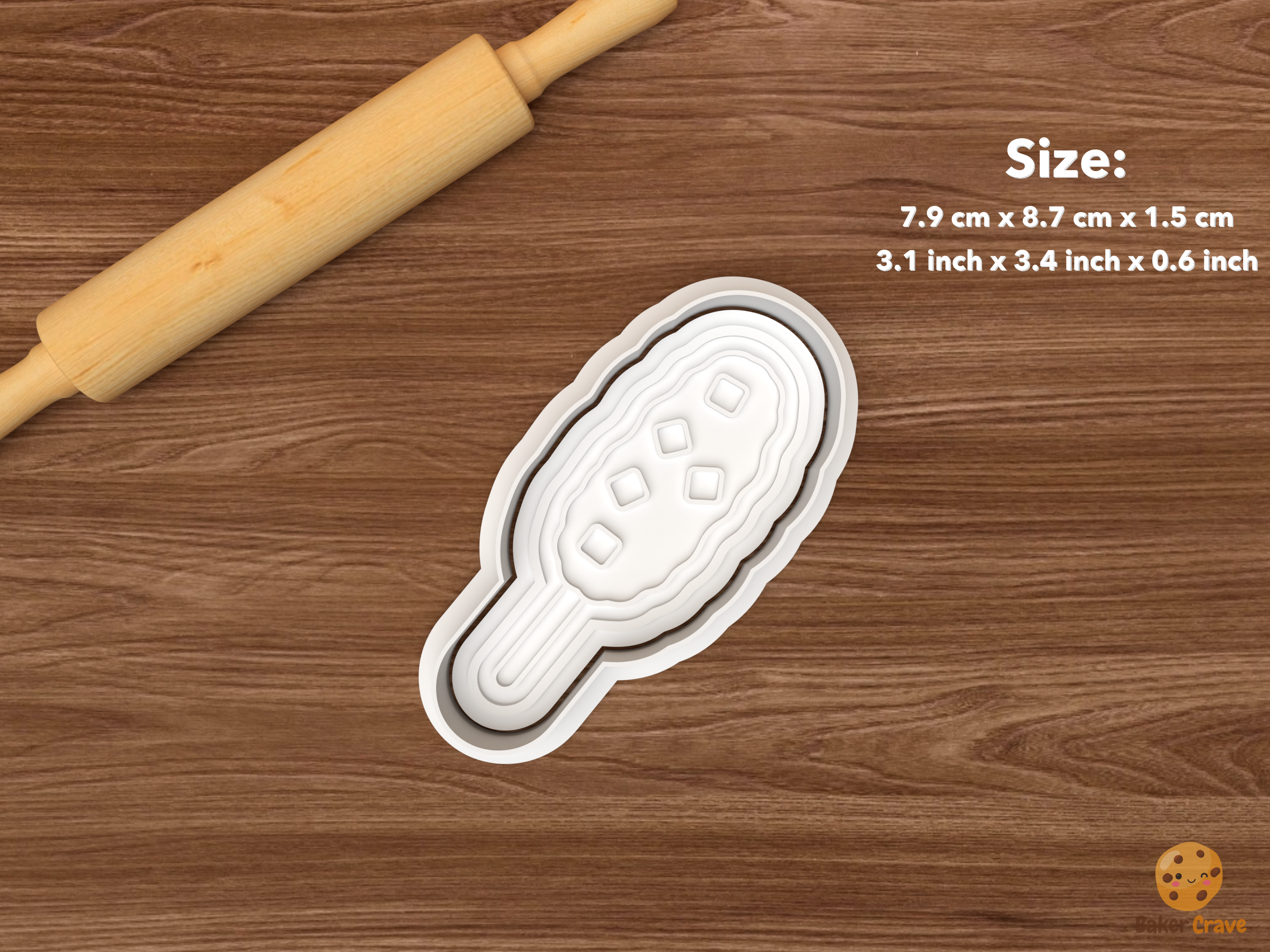 Korean Street Food Cookie Cutter Set STL File - single potato corn dog