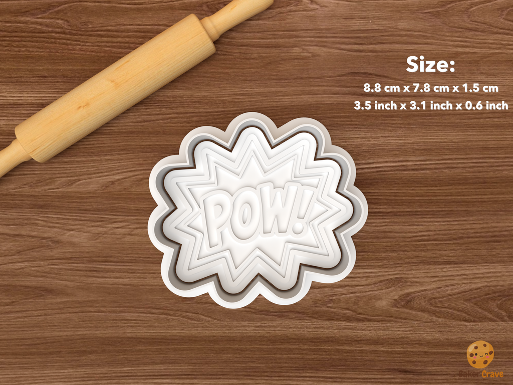 Comic Words Cookie Cutter Set STL File - single pow
