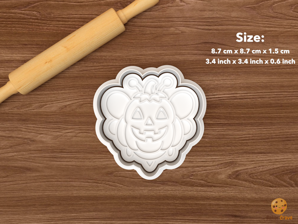 Halloween Bee Cookie Cutter Set STL File - single pumpkin bee