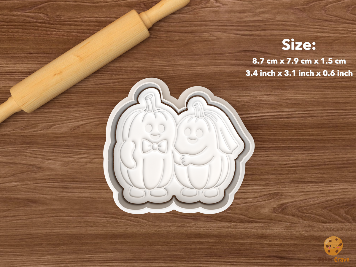 Halloween Wedding Couple Cookie Cutter Set STL File
