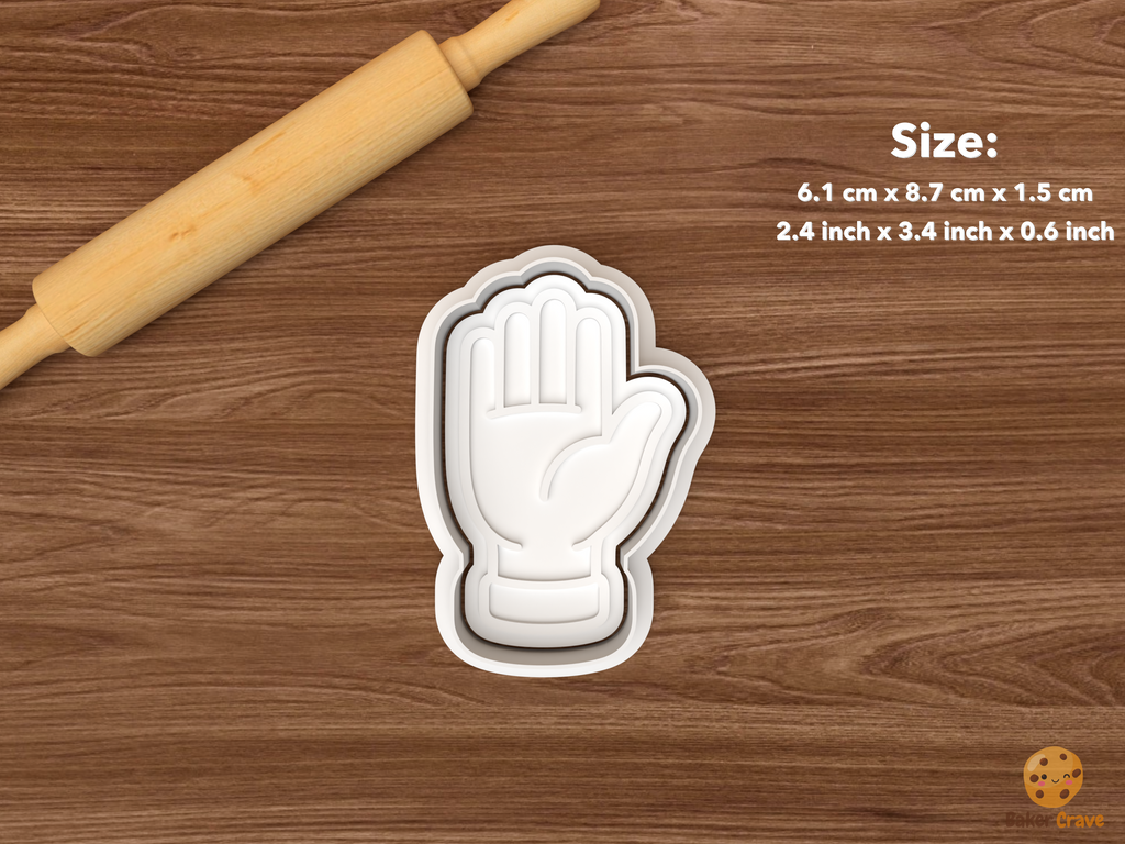 Girl Power Celebration Cookie Cutter Set STL File - single raised hand