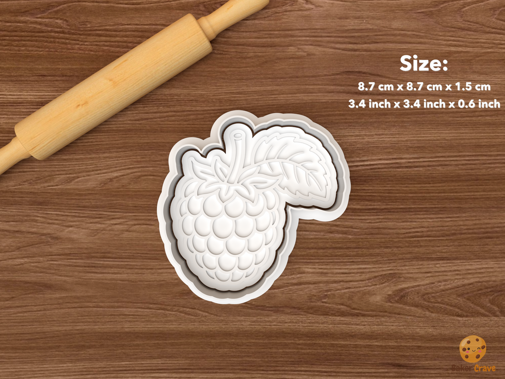 Berry Fruits Cookie Cutter Set STL File - single raspberry