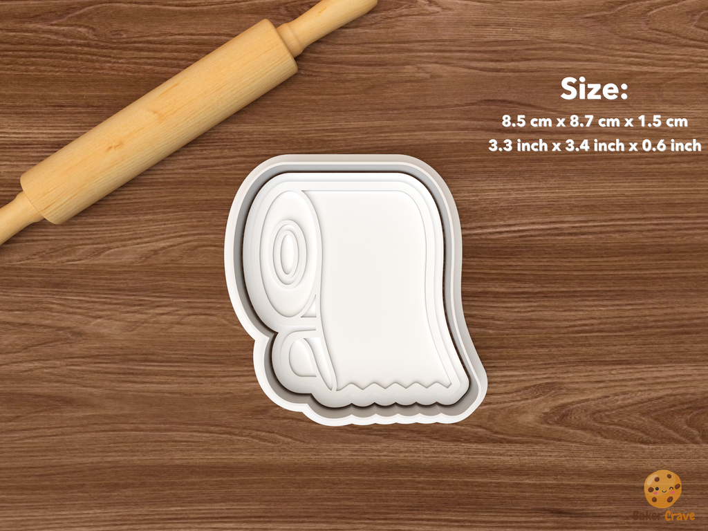 Small Shop Owner Cookie Cutter Set STL File - single receipt roll