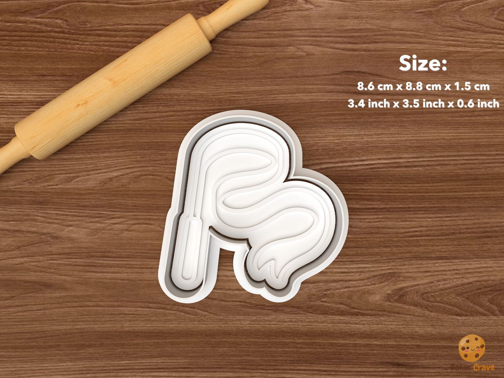 Gymnastics Cookie Cutter Set STL File - single rhythmic ribbon