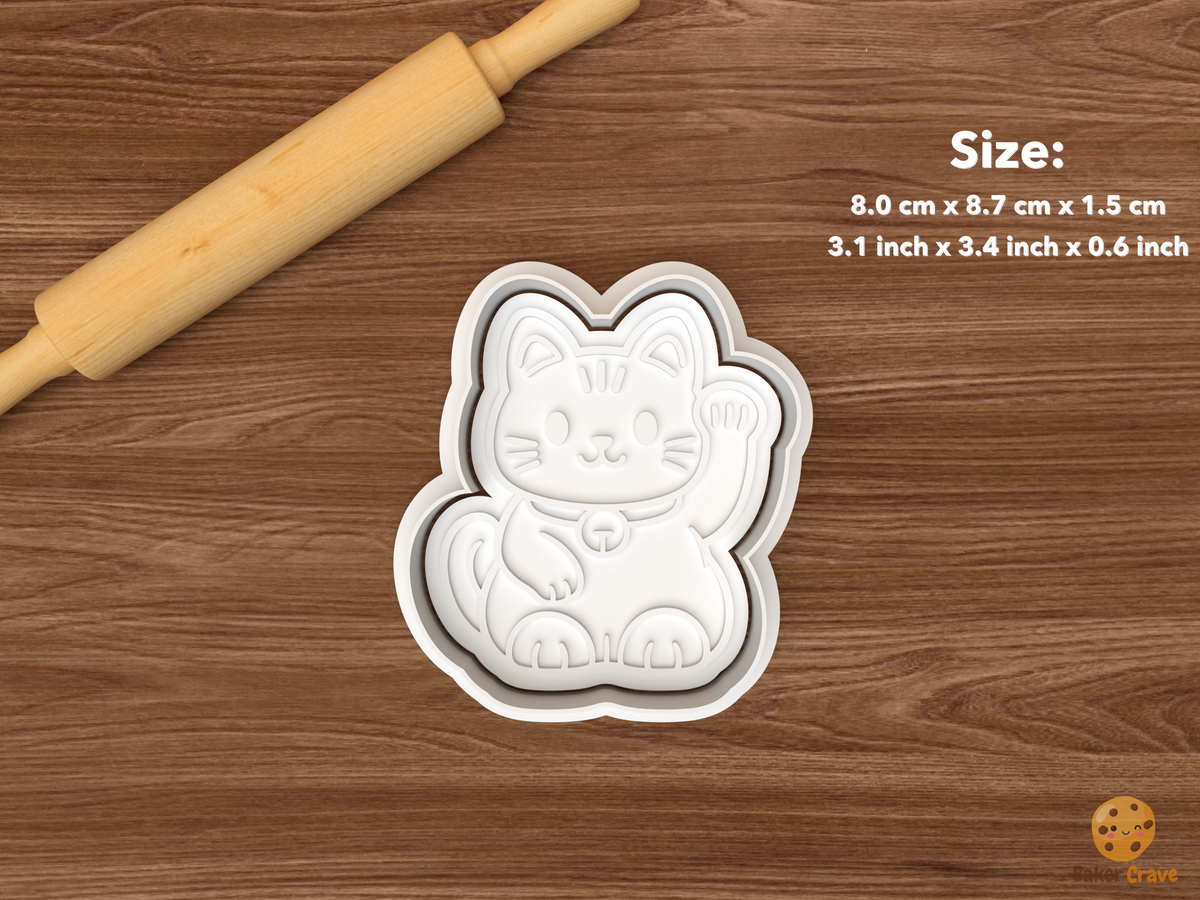 Maneki Neko Cookie Cutter Set STL File
