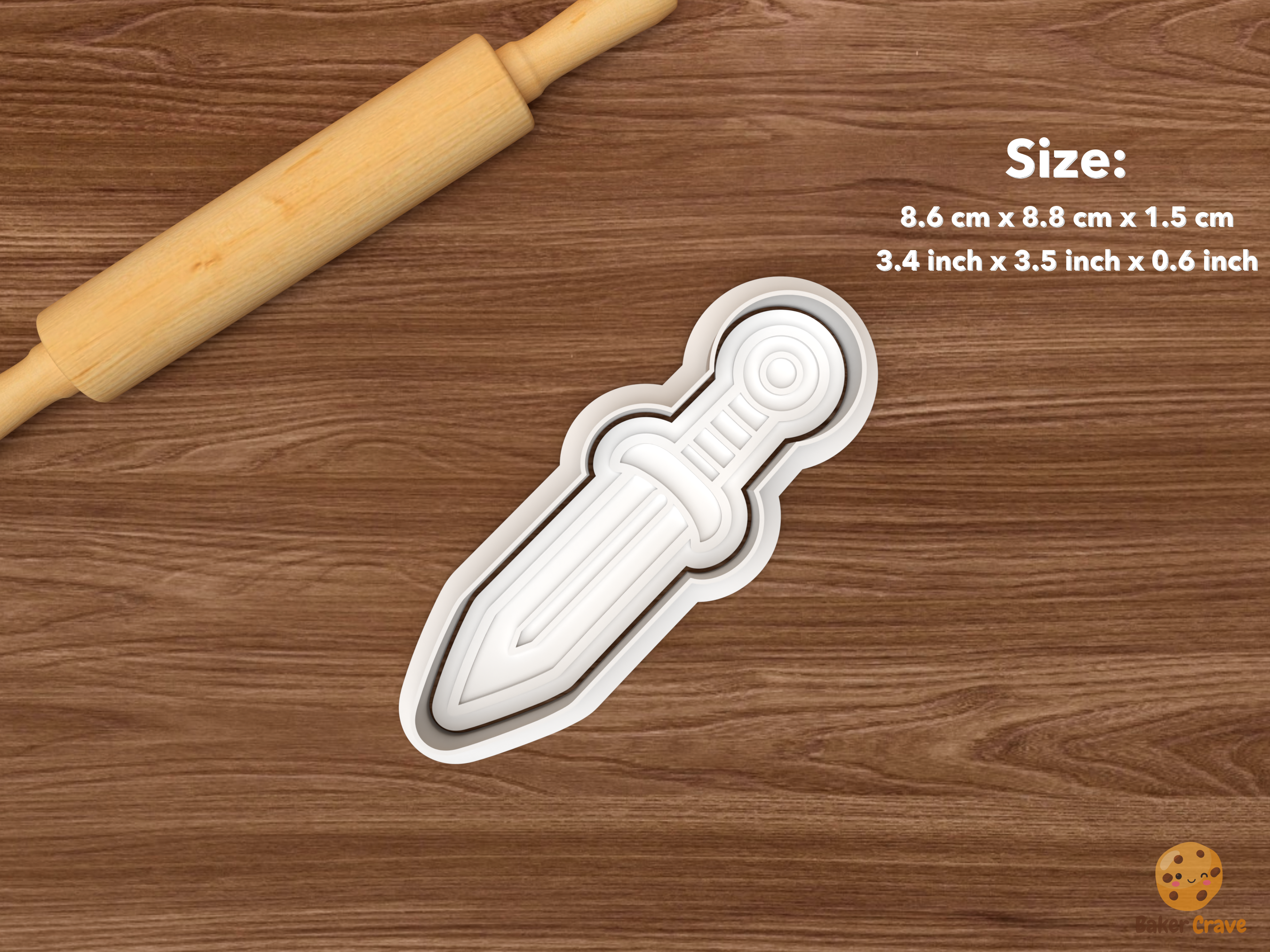 Ancient Rome Cookie Cutter Set STL File - single roman sword