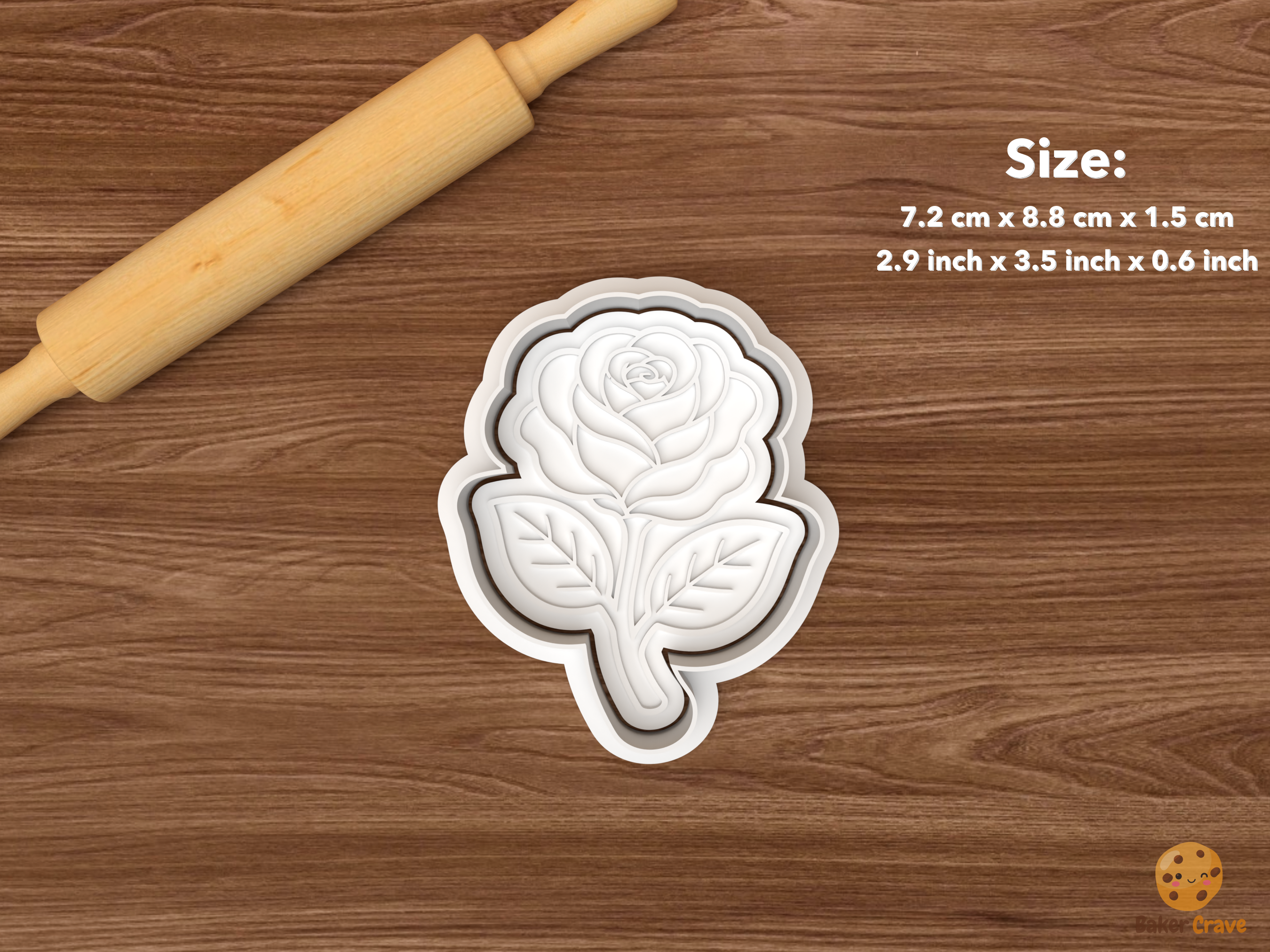 Tango Dance Cookie Cutter Set STL File - single rose