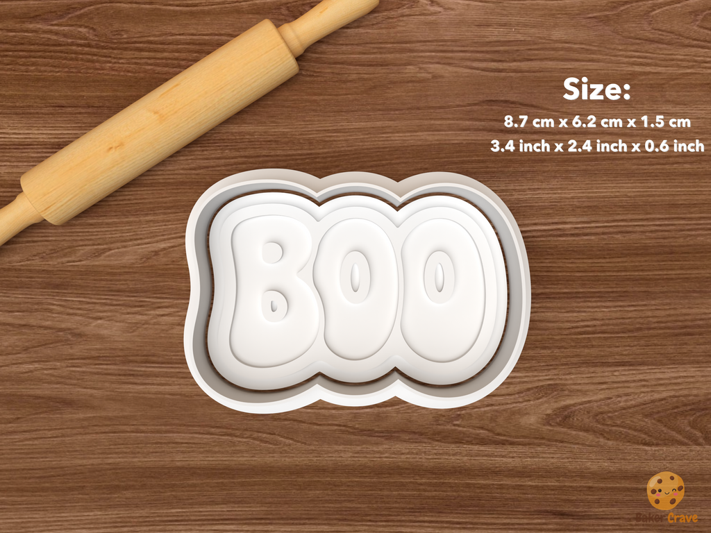 BOO Lettering Cookie Cutter Set STL File