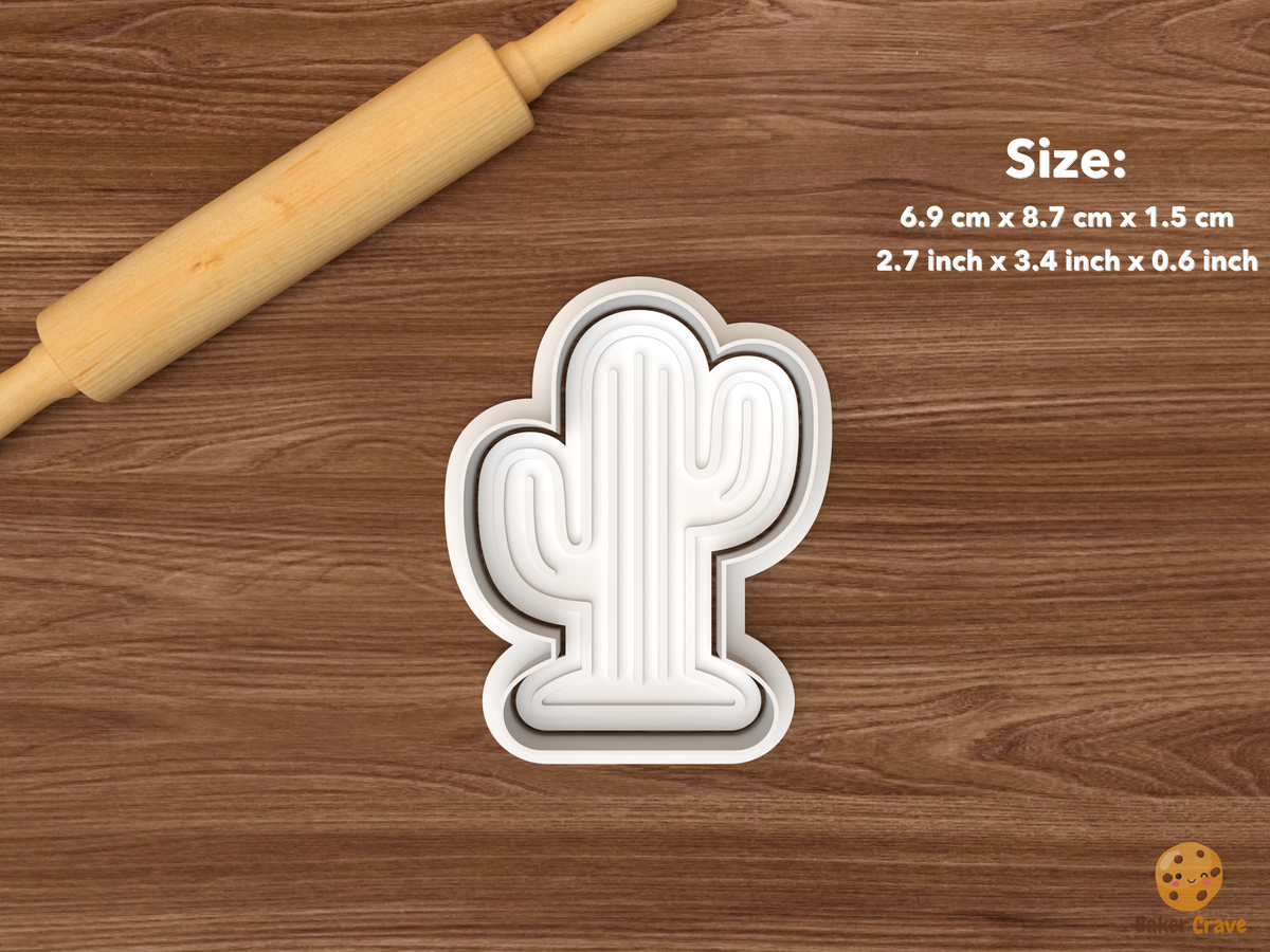 Desert Cactus Cookie Cutter Set STL File