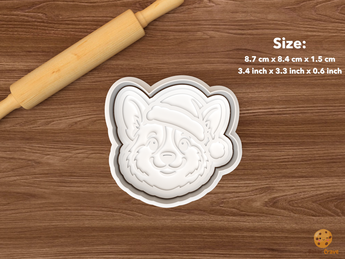 Christmas Corgis Dog Cookie Cutter Set