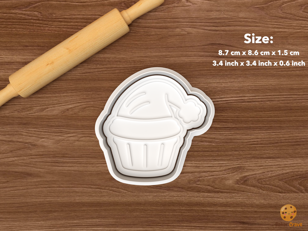 Christmas Cupcake Cookie Cutter Set STL File