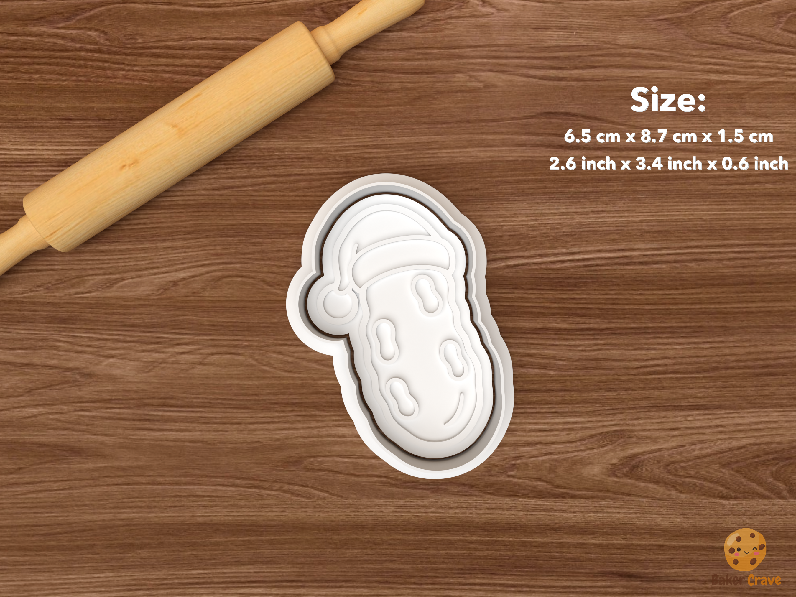 Christmas Pickle Hunt Cookie Cutter Set STL File - single santa hat pickle