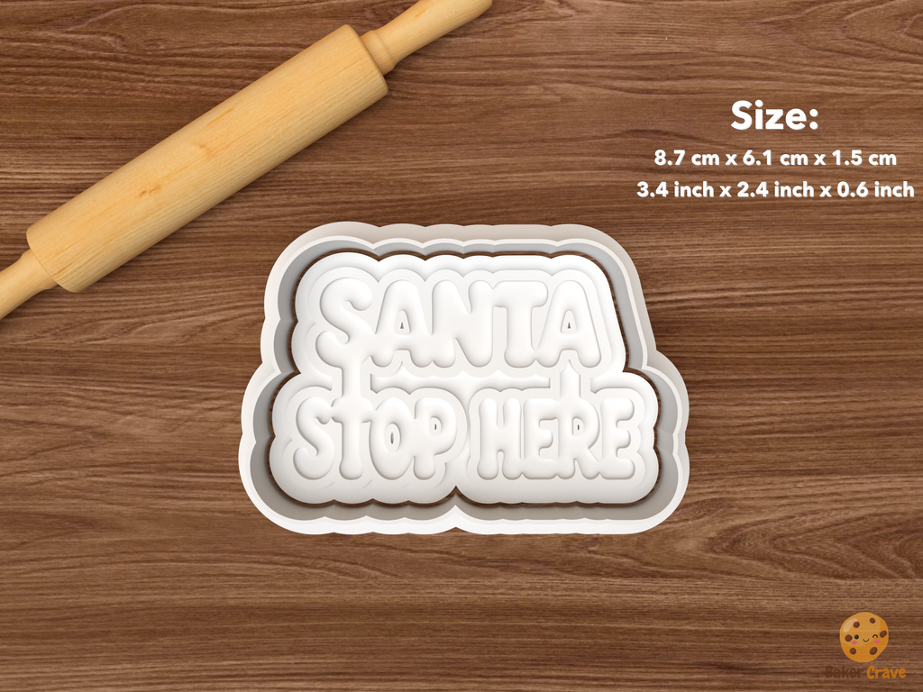 Dear Santa Christmas Words Cookie Cutter Set STL File
