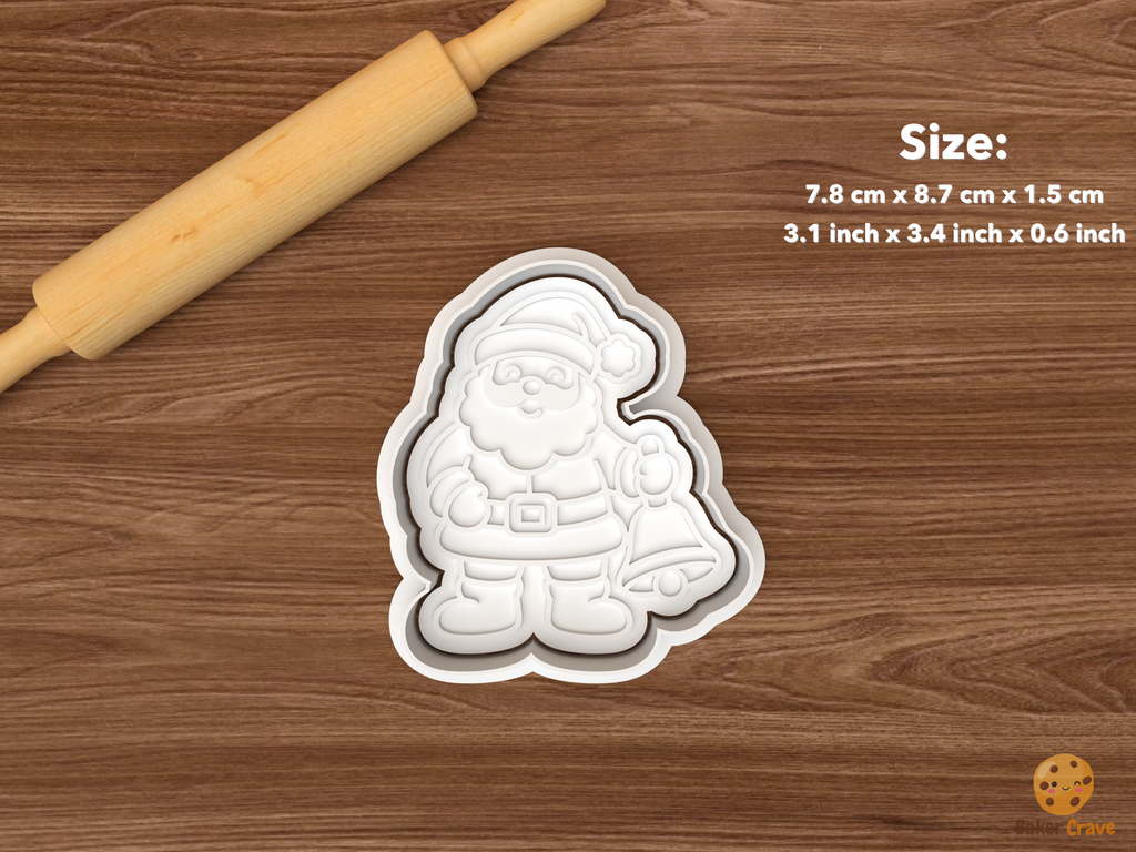 Jolly Santa Cookie Cutter Set STL File