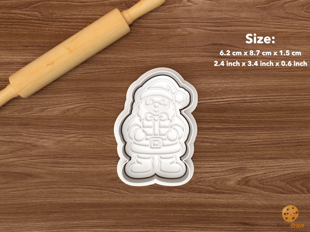 Jolly Santa Cookie Cutter Set STL File