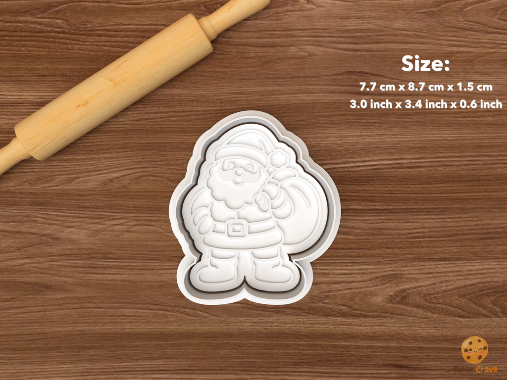 Jolly Santa Cookie Cutter Set STL File