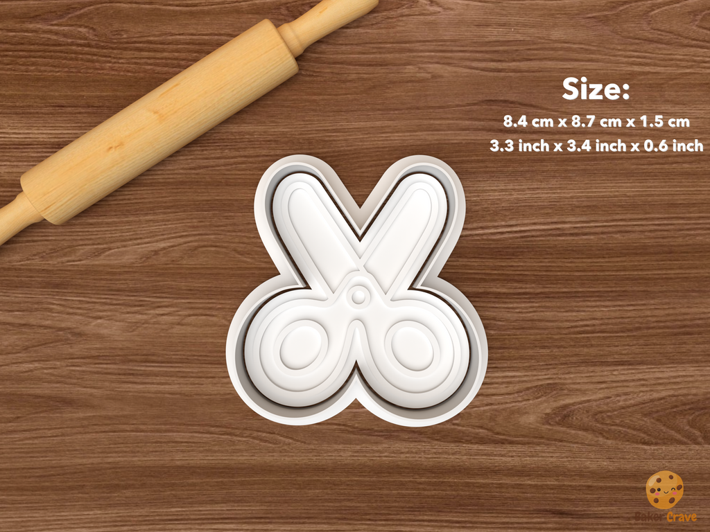 Classroom Supplies Cookie Cutter Set STL File - single scissors