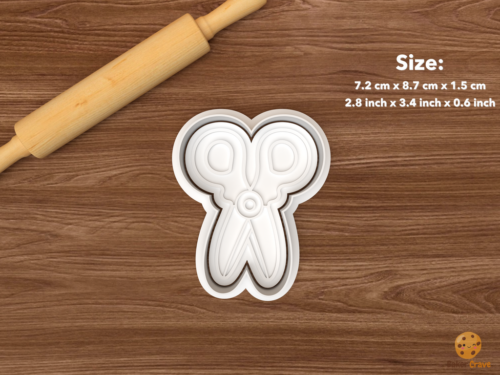Sewing Quilting Cookie Cutter Set STL File - single scissors