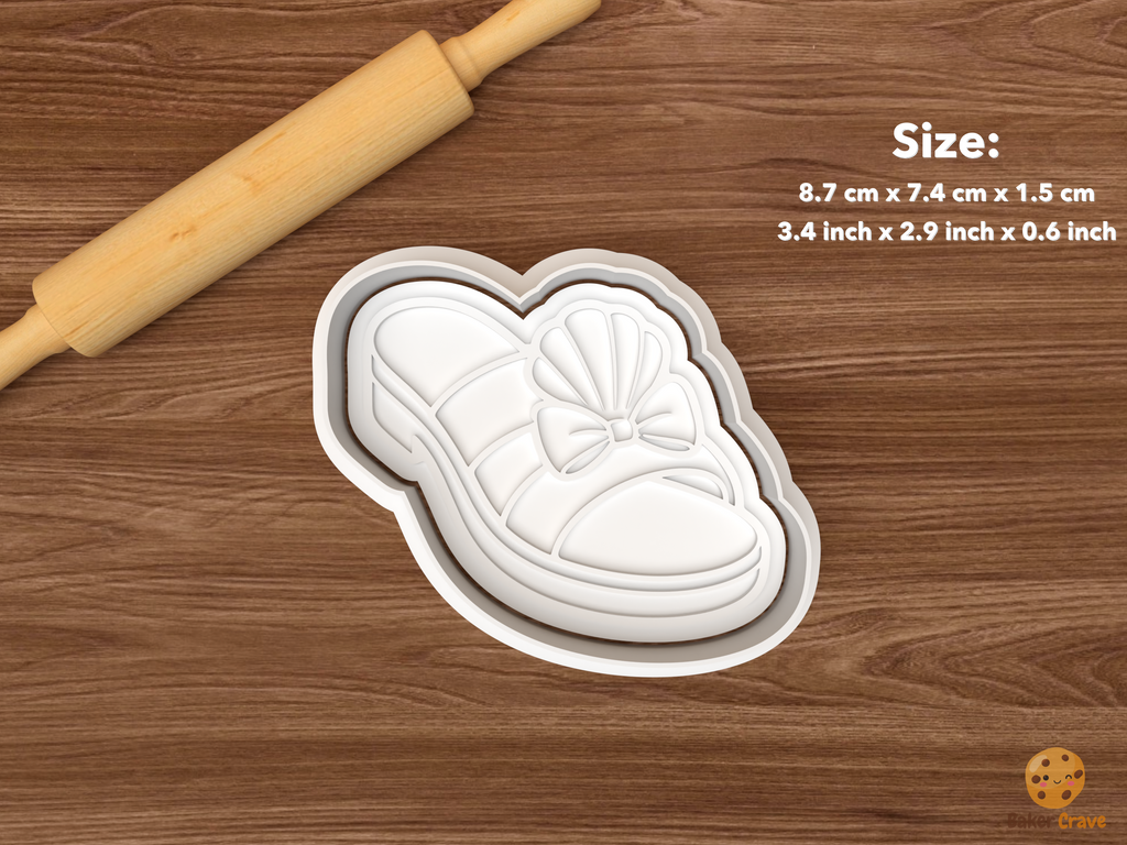 Coastal Bride Cookie Cutter Set STL File - single shell bridal sandal