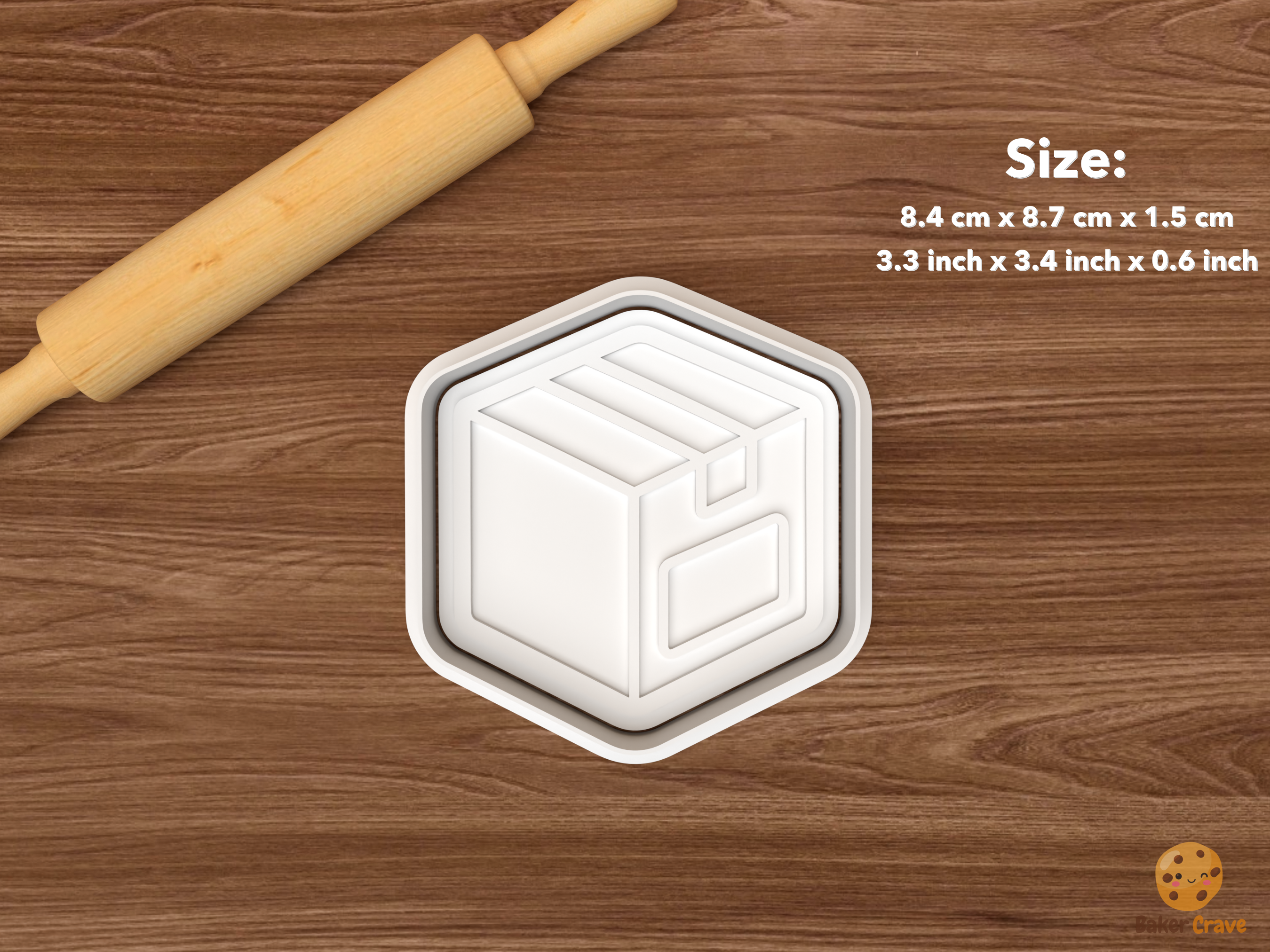 Cyber Monday Package Cookie Cutter Set STL File - single shipping package box